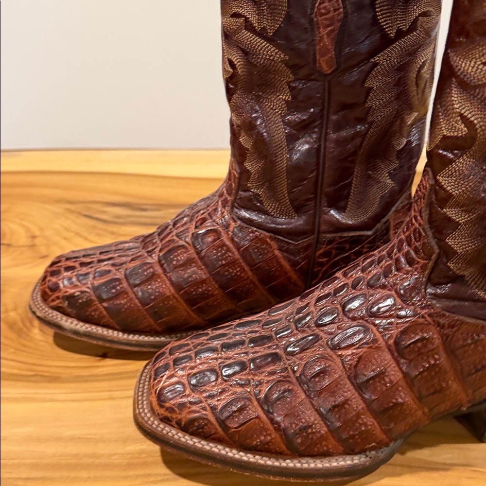 Dan Post Brown Crocodile Pattern Boots - image 5